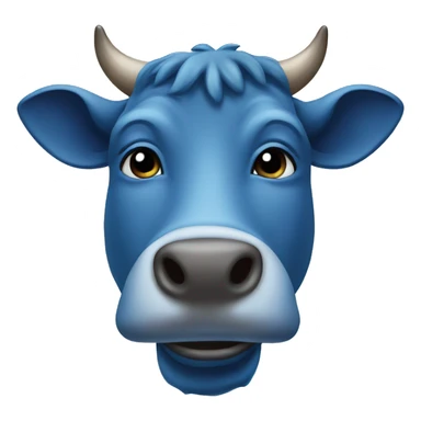 blue cow sticker