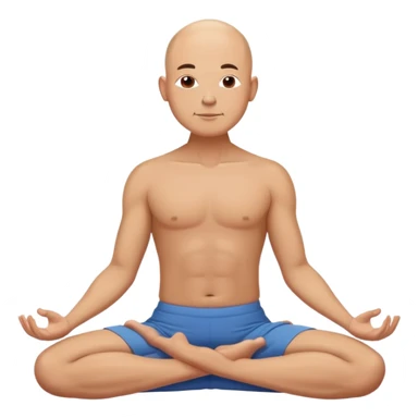 Bald dude doing yoga sticker