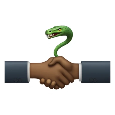 handshake with snakeeye sticker