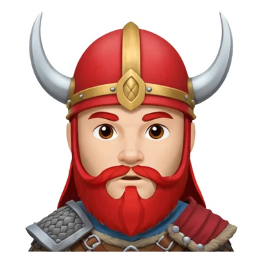 Viking avec casque rouge  sticker