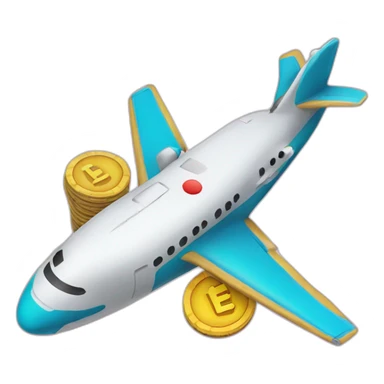 plane on casino chip sticker