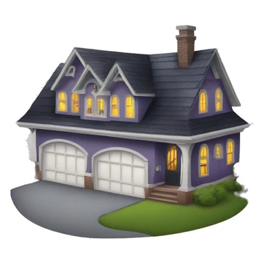 Haunted house attached garage  sticker