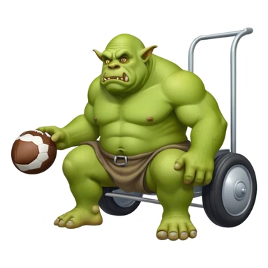 huge ogre on the toiler and football cart sticker