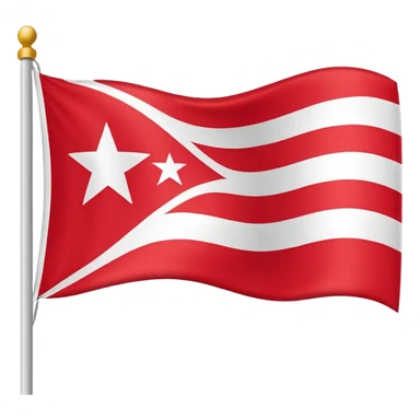 Bandeira do Pará em cor vermelho e banco é uma estrela no centro sticker