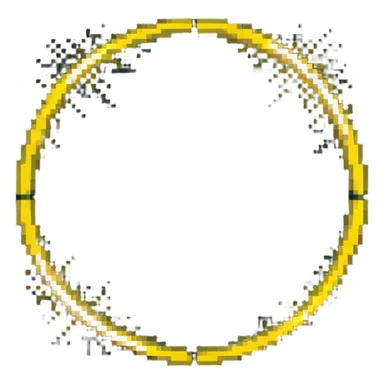 pixel art sun without face, just a yellow circle with rays sticker