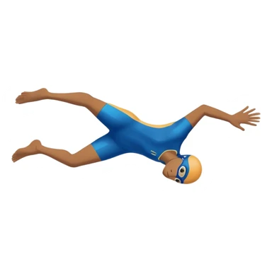 determined pool diver dives into a pool of confidence blue water underneath  sticker