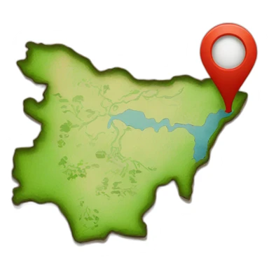 an map with bangladesh pinned sticker