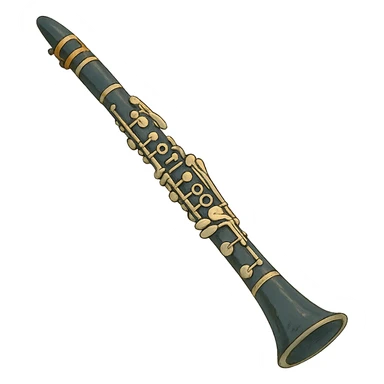 ghibli style clarinet with mouthpiece sticker