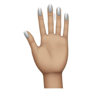 white hand with gray nails sticker