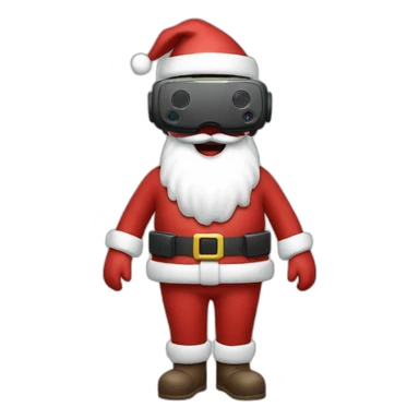 Santa in vr headset full body sticker