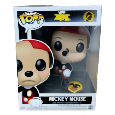 Mickey mouse in a funko pop box sticker