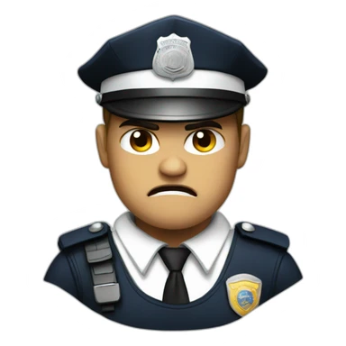 angry police sticker