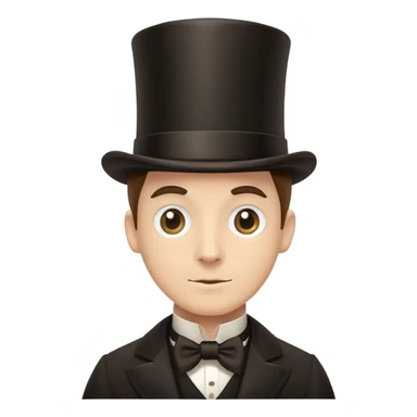 Carinha de cartola e monóculo  sticker