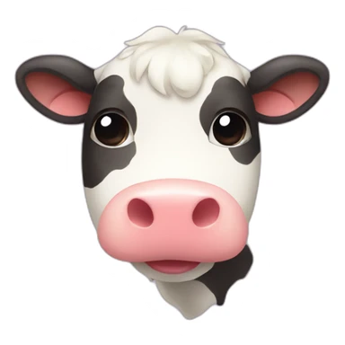Kawaii cow  sticker