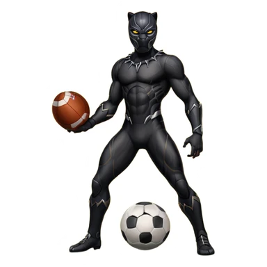 Black Panther standing on burning football field sticker