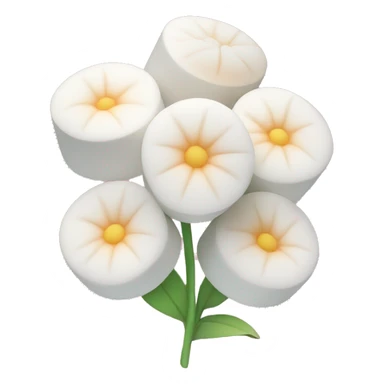 marshmallows in the shape of flowers sticker