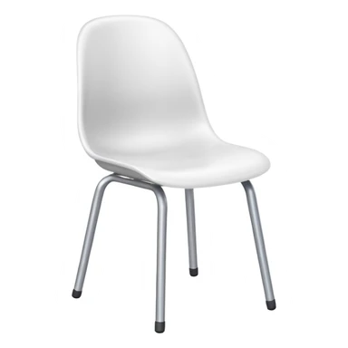 Silla blanca de plastico sticker