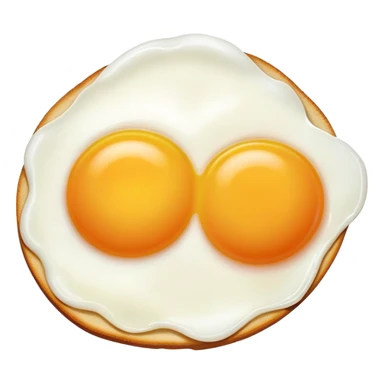 fried egg with only white sticker