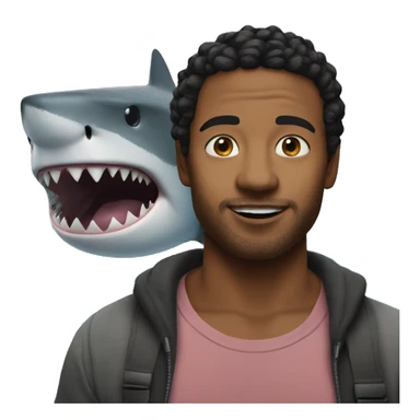 Real picture with shark sticker