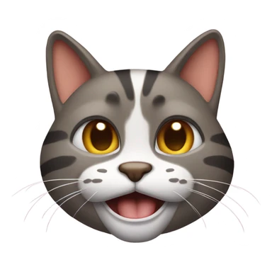 Goofy cat sticker