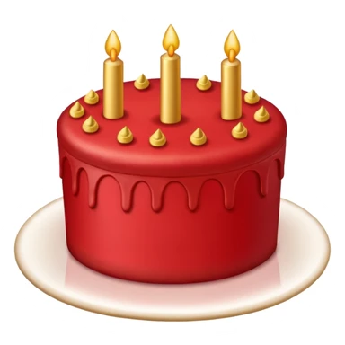 red cake with golden details sticker