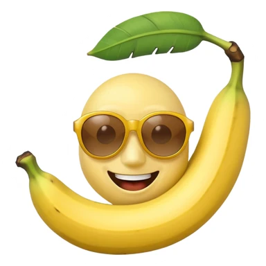 Banana wearing sunglasses smiling sticker