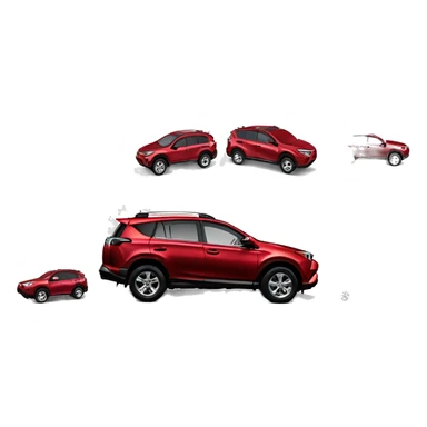 Red 2018 Toyota RAV4 Hybrid sticker