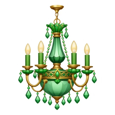 chandelier green sticker