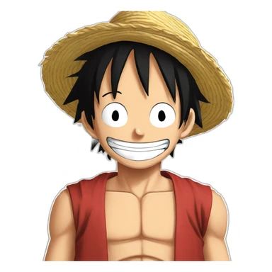 monkey d Luffy from one peice sticker
