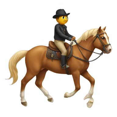 Cat riding a horse  sticker