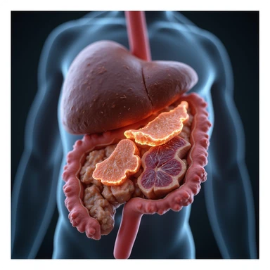 hyperrealistic anatomical 4K illustration of fatty acid transport in the human body, focusing on mitochondria, carnitine, and molecular details sticker
