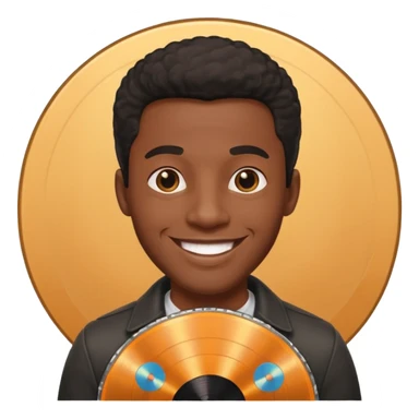 Vinyl Record Collector black man sticker