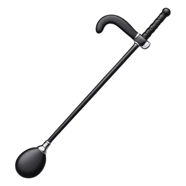 Black short riding crop sticker