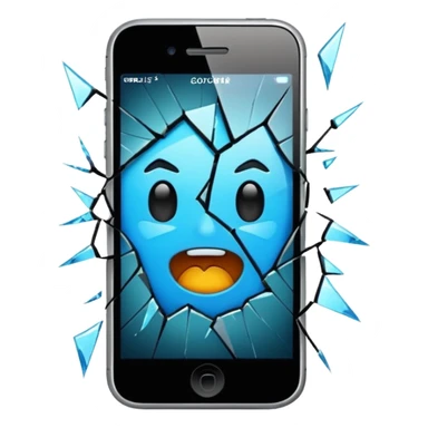 cracked phone screen sticker