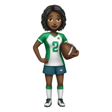 Girl with a football  sticker