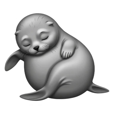 Seal sleeps sticker