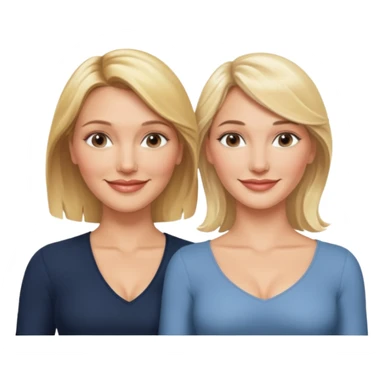 i want an emoji with 2 blonde girls like the movie "the holiday" They are not touching each other. One is Cameron Diaz, the tother Kate Winslet. sticker