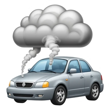 smoke coming out of a car exhausts  sticker