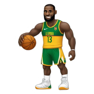 LeBron James avec le maillot Cameroun sticker