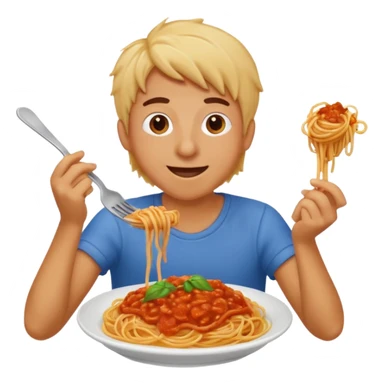 Tung tung sahur eating spaghetti  sticker