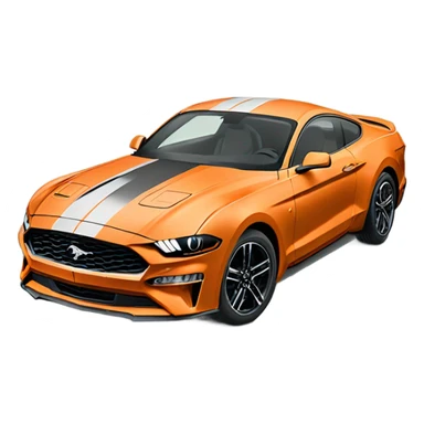2021 Ford mustang orange sticker