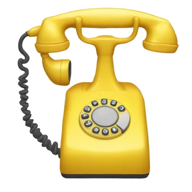 yellow phone sticker