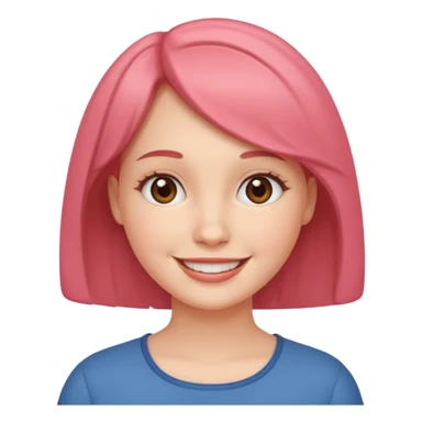 a smiling, bobbed-haired woman sticker