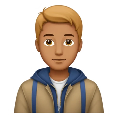 man, shot from the center of the chest, but wearing clothes sticker