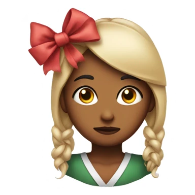 Giving a side eye with a bow sticker