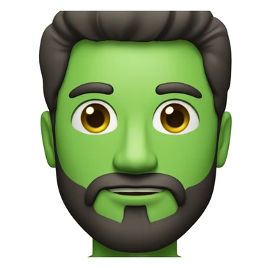 hombre con ojos verdes, barba de candado, castaño sticker