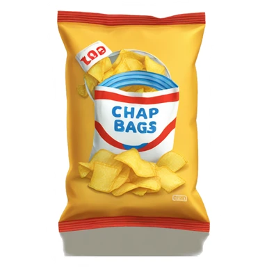 Chip bag open with chips  sticker