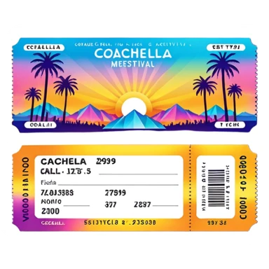 coachella music festival ticket sticker