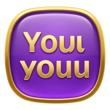 Shiny fancy purple text saying "YOU" sticker