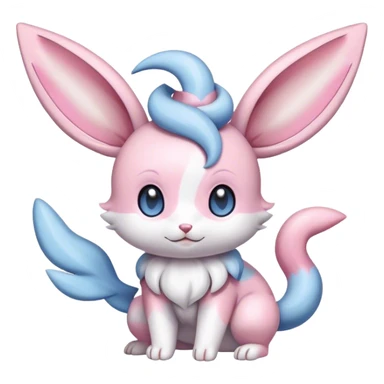 Shiny Cute Sylveon-Espurr-Minccino-hybrid sticker